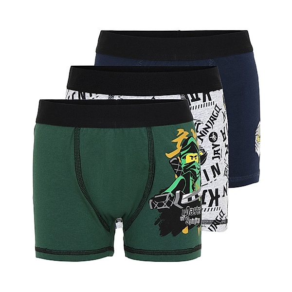 LEGO® Wear Boxershorts M12010317 3er-Pack in dark green