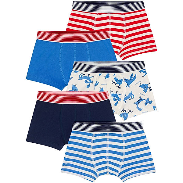 Petit Bateau Boxershorts MINI BIZ 5er-Pack in multico