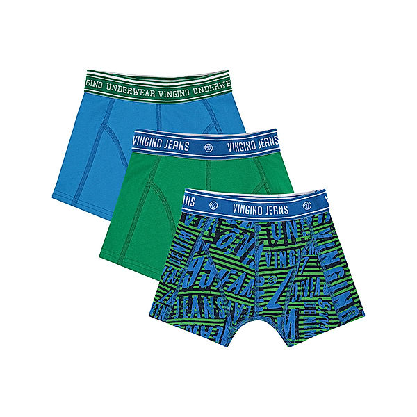Vingino Boxershorts MIX & MATCH 3er-Pack in capri blue