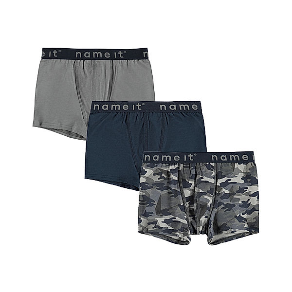 name it Boxershorts NKMBOXER – CAMO 3er-Pack in dark sapphire