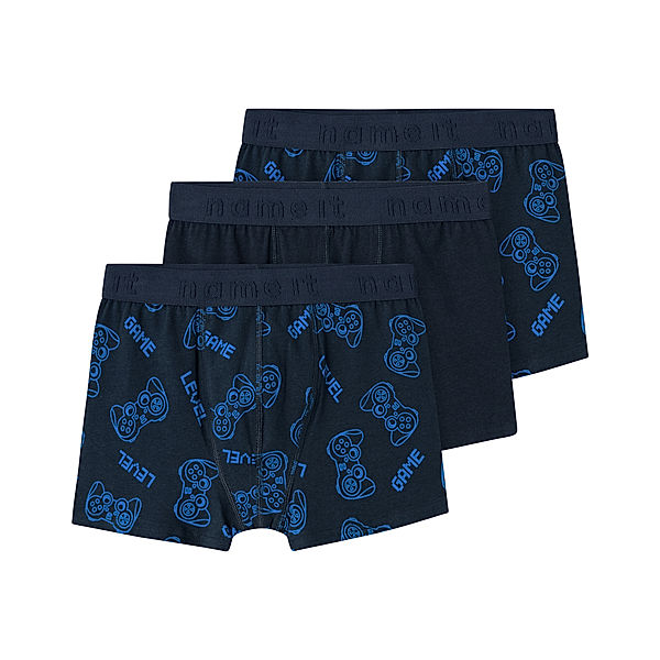 name it Boxershorts NKMBOXER GAMER 3er Pack in dark sapphire