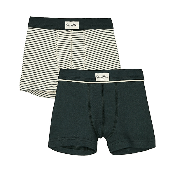 Sanetta Pure Boxershorts PURE – MONSTER 2er Pack in deep sea