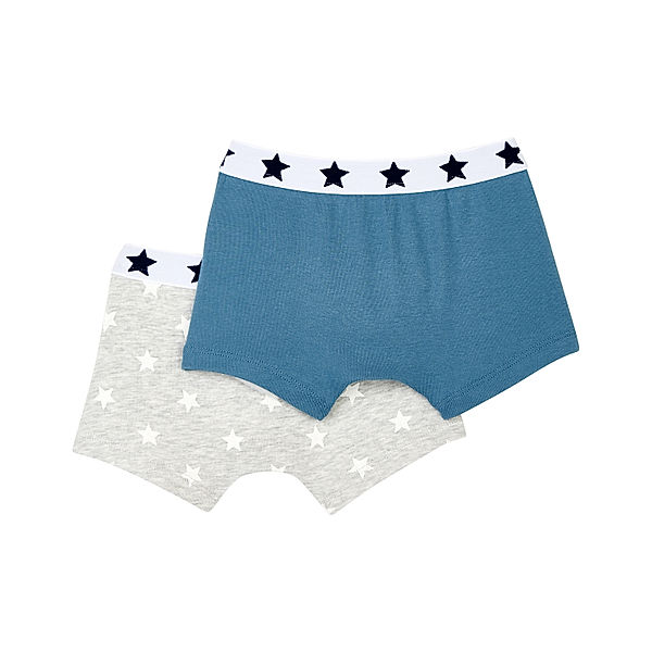 Petit Bateau Boxershorts SHARPSTAR 2er-Pack in beluga/polochon