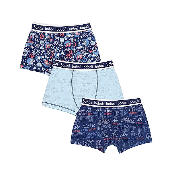 Boboli Boxershorts SUPERPRIX 3er-Pack in blau