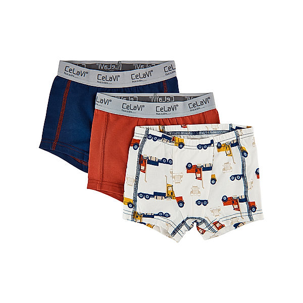 CeLaVi Boxershorts TRUCK 3er-Pack in bunt