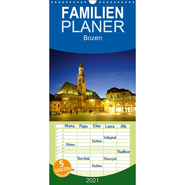 Bozen 2021 - Familienplaner hoch (Wandkalender 2021 , 21 cm x 45 cm, hoch), Markus Dorn