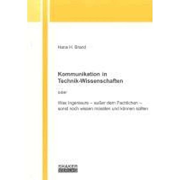 Brand, H: Kommunikation in Technik-Wissenschaften, Hans Brand