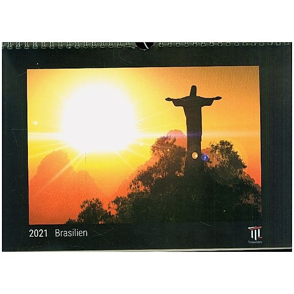 Brasilien 2021 - Black Edition - Timokrates Kalender, Wandkalender, Bildkalender - DIN A4 (ca. 30 x 21 cm)