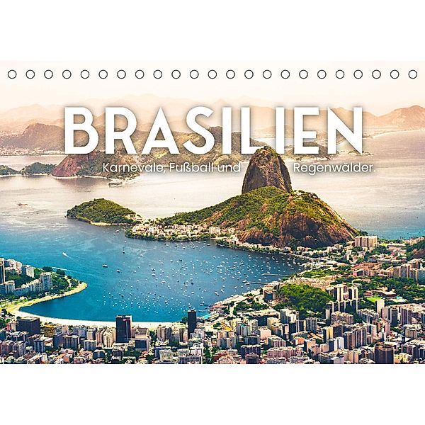 Brasilien - Karnevale, Fußball und Regenwälder. (Tischkalender 2023 DIN A5 quer), SF