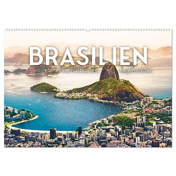 Brasilien - Karnevale, Fussball und Regenwälder. (Wandkalender 2024 DIN A2 quer), CALVENDO Monatskalender, SF