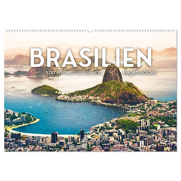 Brasilien - Karnevale, Fußball und Regenwälder. (Wandkalender 2024 DIN A2 quer), CALVENDO Monatskalender, SF