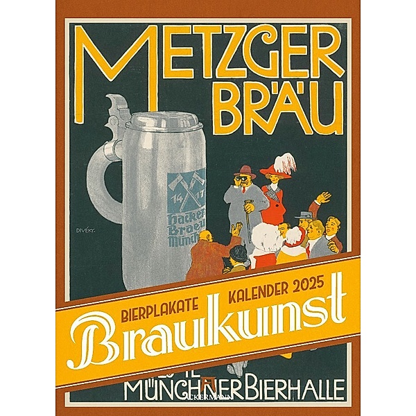 Braukunst Bierplakate Kalender 2025, Ackermann Kunstverlag