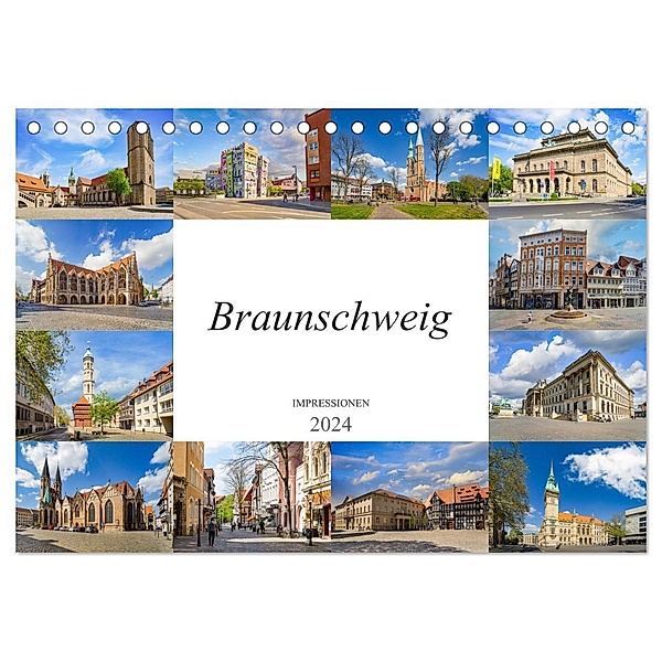 Braunschweig Impressionen (Tischkalender 2024 DIN A5 quer), CALVENDO Monatskalender, Dirk Meutzner