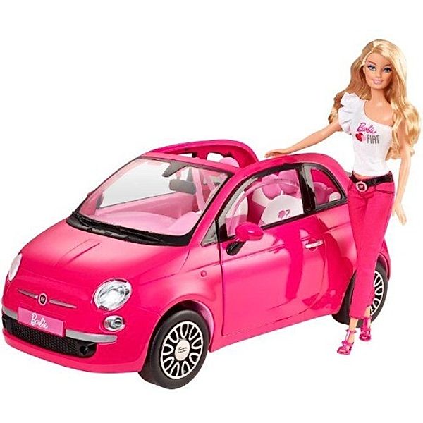 Barbie BRB Barbie Fiat mit Puppe