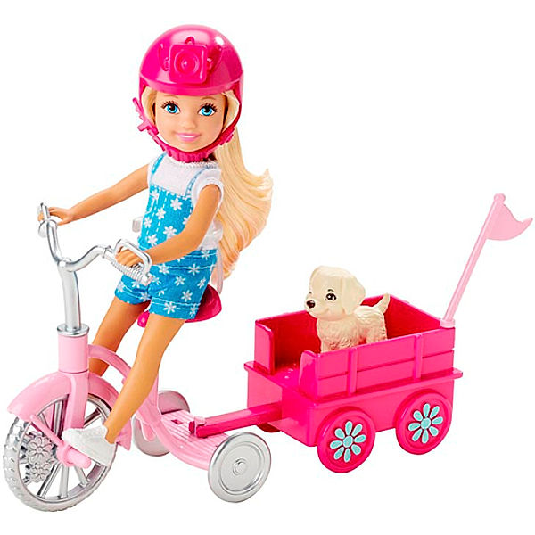 Barbie BRB Chelsea Dreirad mit Hündchenwagen