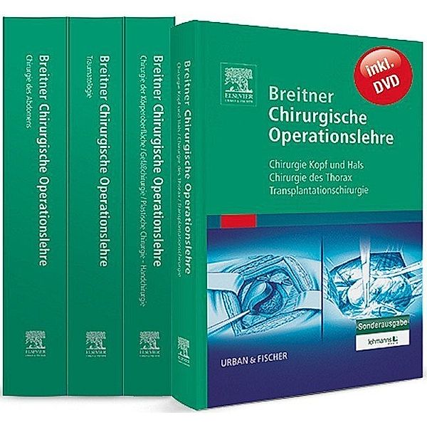 Breitner Chirurgische Operationslehre, 4 Bde., m. DVD, Burghard Breitner