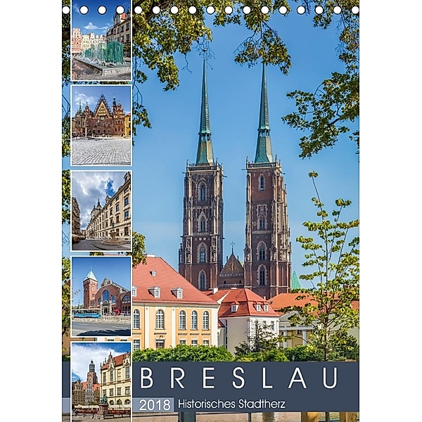 BRESLAU Historisches Stadtherz (Tischkalender 2018 DIN A5 hoch), Melanie Viola