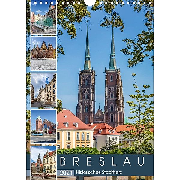 BRESLAU Historisches Stadtherz (Wandkalender 2021 DIN A4 hoch), Melanie Viola