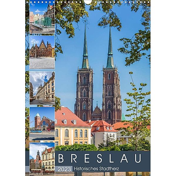 BRESLAU Historisches Stadtherz (Wandkalender 2023 DIN A3 hoch), Melanie Viola
