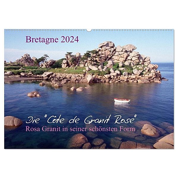 Bretagne, die Côte de Granit Rose, rosa Granit in seiner schönsten Form. (Wandkalender 2024 DIN A2 quer), CALVENDO Monatskalender, Roland T. Frank