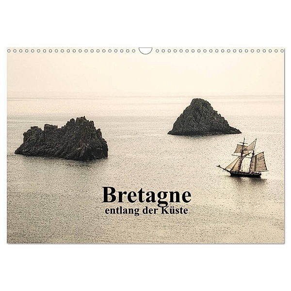 Bretagne entlang der Küste (Wandkalender 2024 DIN A3 quer), CALVENDO Monatskalender, Anne Berger