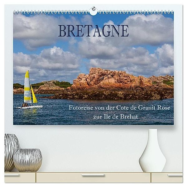 Bretagne - Fotoreise von der Cote de Granit Rose zur Ile de Brehat (hochwertiger Premium Wandkalender 2024 DIN A2 quer), Kunstdruck in Hochglanz, Hans Pfleger