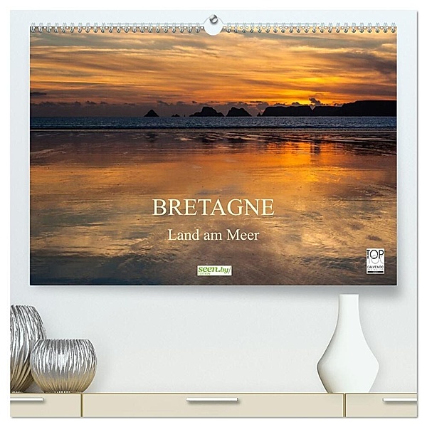 Bretagne - Land am Meer (hochwertiger Premium Wandkalender 2024 DIN A2 quer), Kunstdruck in Hochglanz, Monika Schwager