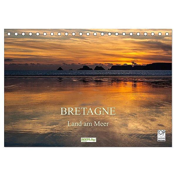 Bretagne - Land am Meer (Tischkalender 2024 DIN A5 quer), CALVENDO Monatskalender, Monika Schwager