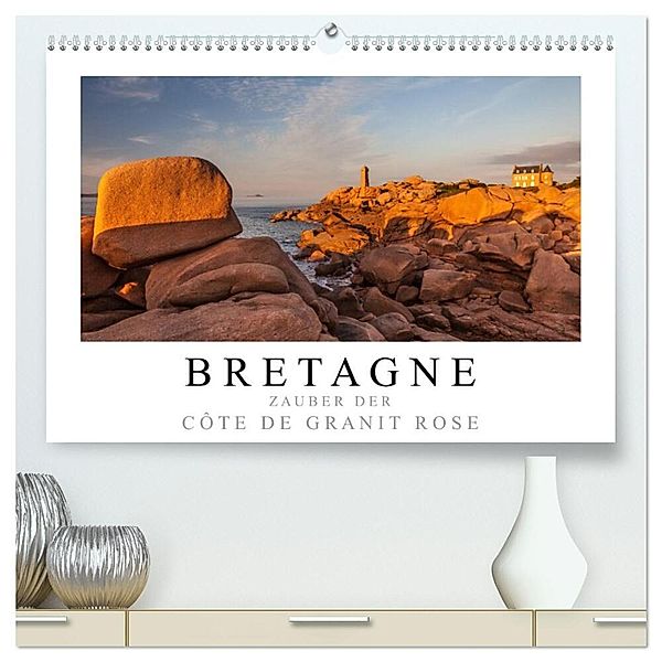 Bretagne - Zauber der Côte de Granit Rose (hochwertiger Premium Wandkalender 2025 DIN A2 quer), Kunstdruck in Hochglanz, Calvendo, Christian Müringer