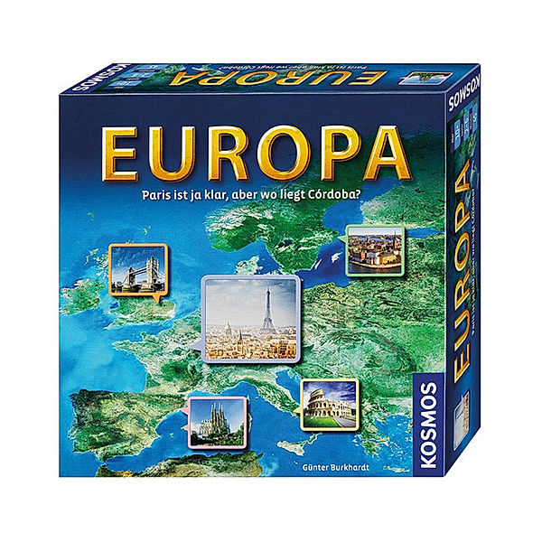 KOSMOS Brettspiel EUROPA – PARIS IST JA KLAR, ABER WO LIEGT CÓRDOBA?, Günter Burkhardt