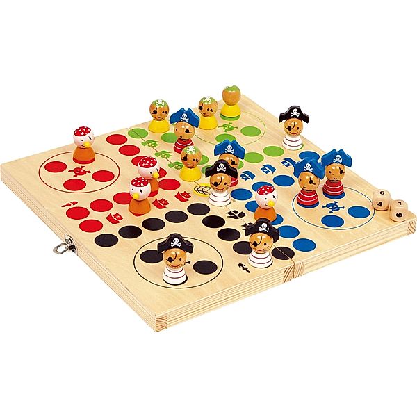 small foot® Brettspiel LUDO – PIRATENINSEL 19-teilig aus Holz