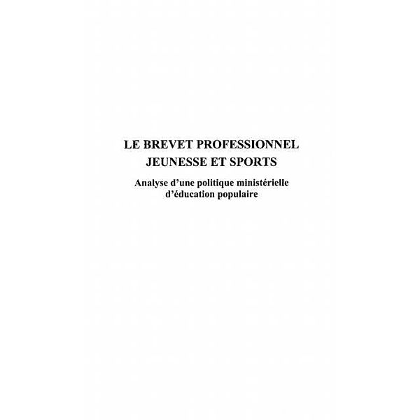 Brevet professionnel jeunesseet sports / Hors-collection, Martin Stephane