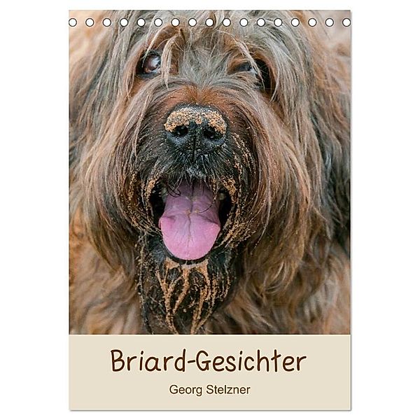 Briard-Gesichter (Tischkalender 2024 DIN A5 hoch), CALVENDO Monatskalender, Georg Stelzner