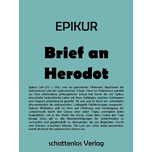 Brief an Herodot, Epikur von Samos
