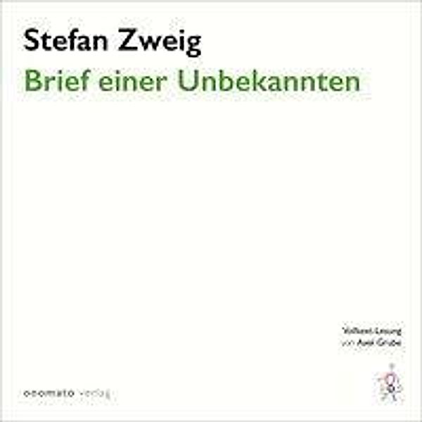 Brief einer Unbekannten, 1 MP3-CD, Stefan Zweig