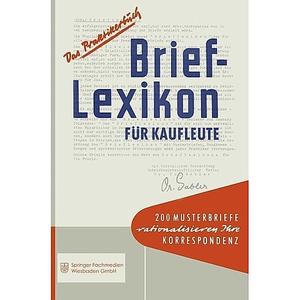 Brief-Lexikon für Kaufleute / Brief-Lexikon-Reihe, Betriebswirtschafts-Magazin