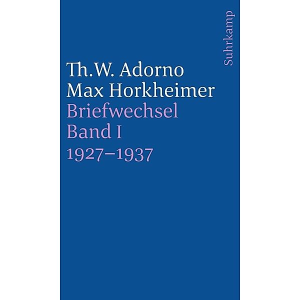 Briefe und Briefwechsel, Theodor W. Adorno, Max Horkheimer