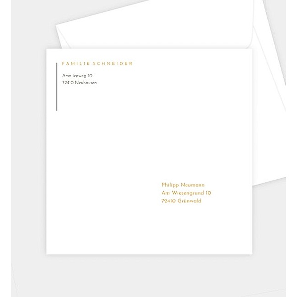 Briefumschlag Abendhimmel · Waldnebel, Briefumschlag gerade (160 x 160mm)