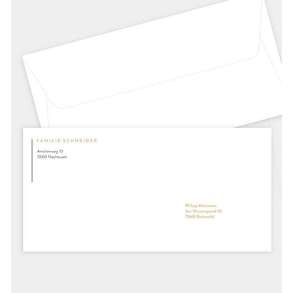 Briefumschlag Abendhimmel · Waldnebel, DIN lang Briefumschlag gerade (220 x 110mm)