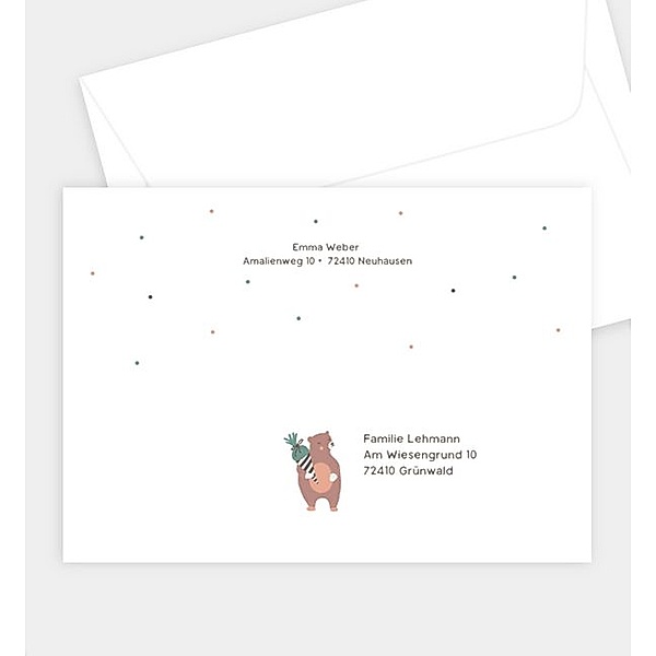 Briefumschlag Animals · Crafty, B6 Briefumschlag gerade (176 x 125mm)
