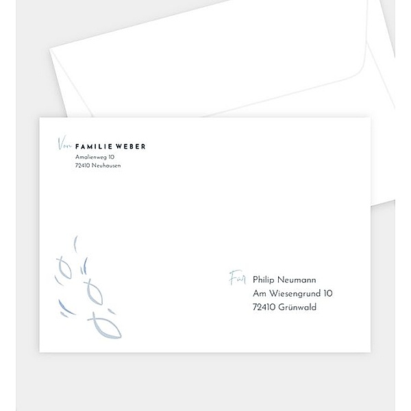 Briefumschlag Aquae - Crafty, B6 Briefumschlag gerade (176 x 125mm)