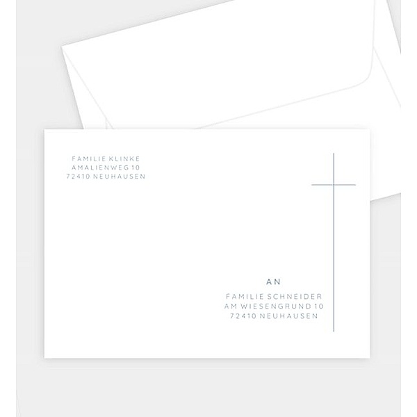 Briefumschlag Beginn der Ewigkeit, C6 Briefumschlag gerade (162 x 114mm)