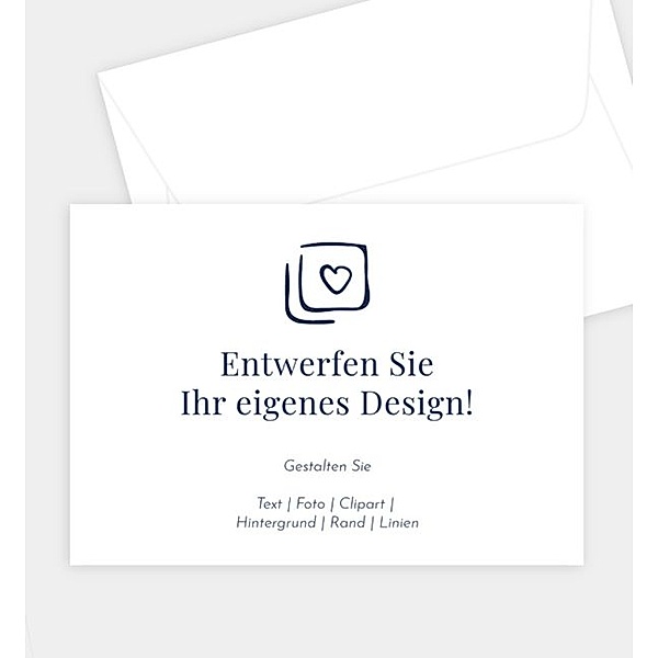 Briefumschlag Blanko Design, C6 Briefumschlag gerade (162 x 114mm)