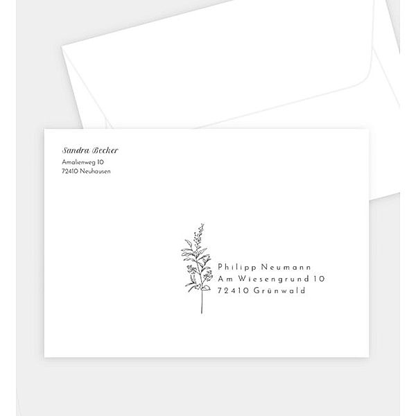 Briefumschlag Blossom, C6 Briefumschlag gerade (162 x 114mm)