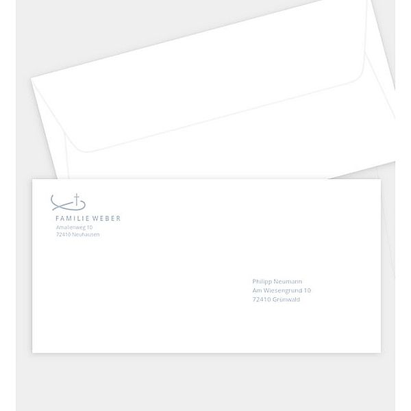 Briefumschlag Bubble Konfirmation, DIN lang Briefumschlag gerade (220 x 110mm)