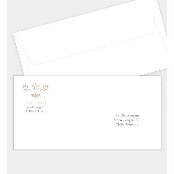 Briefumschlag Bunny, DIN lang Briefumschlag gerade (220 x 110mm)