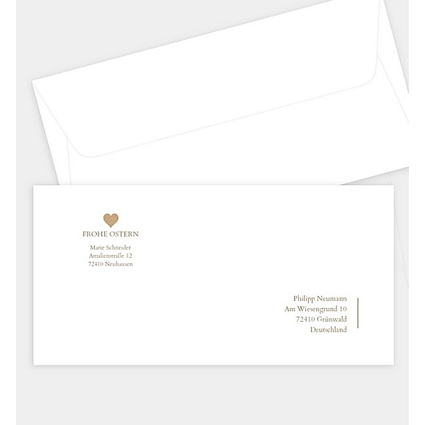 Briefumschlag By your Side · Crafty, DIN lang Briefumschlag gerade (220 x 110mm)