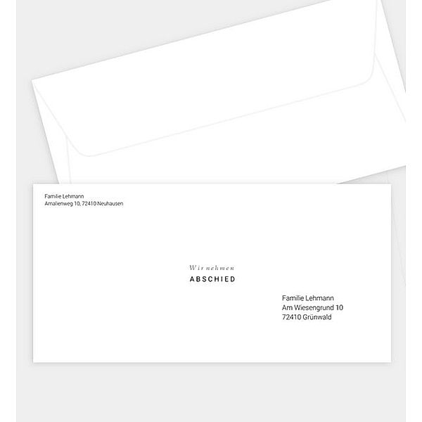 Briefumschlag Clean, DIN lang Briefumschlag gerade (220 x 110mm)