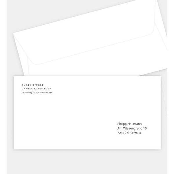 Briefumschlag Contemporary Flowers · Crafty, DIN lang Briefumschlag gerade (220 x 110mm)