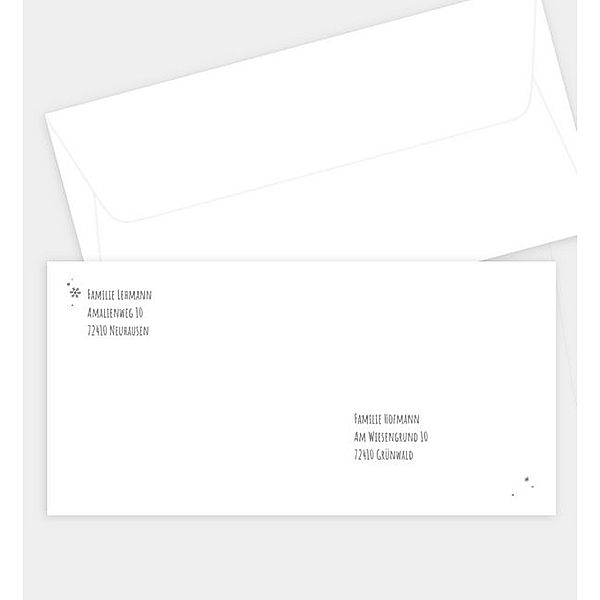 Briefumschlag Cozy Collage, DIN lang Briefumschlag gerade (220 x 110mm)